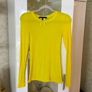 BCBGMAXAZRIA long sleeve yellow top.